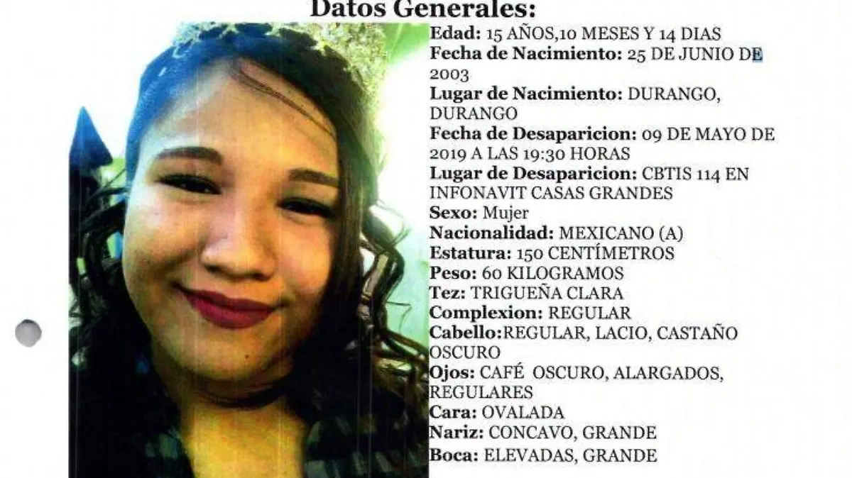 estudiante del cbtis desaparecida